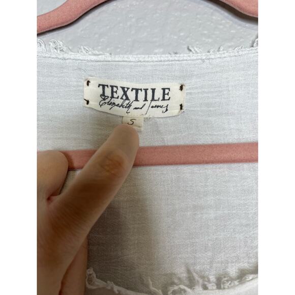Elizabeth and James Textile Cotton White Summer Blouse - Picture 5 of 9